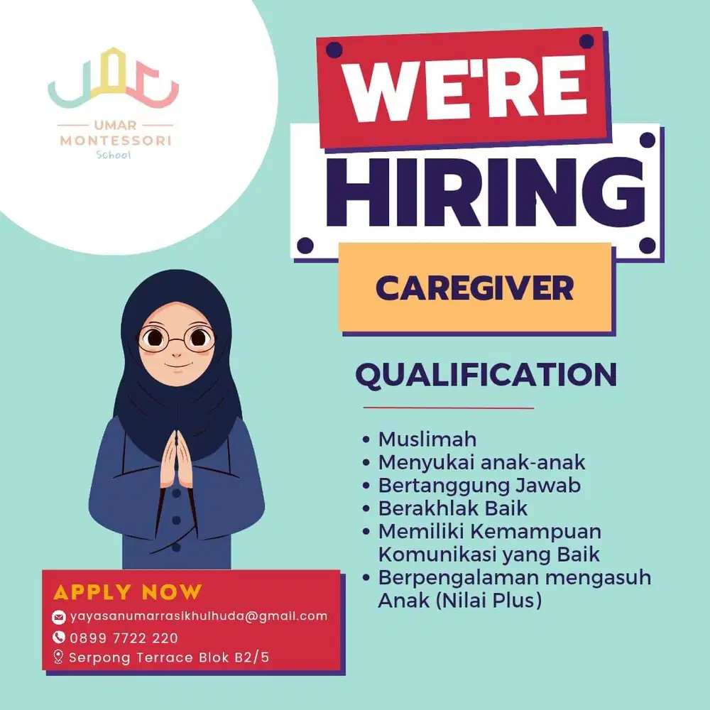 Lowongan PEKERJAAN PENGASUH DAYCARE