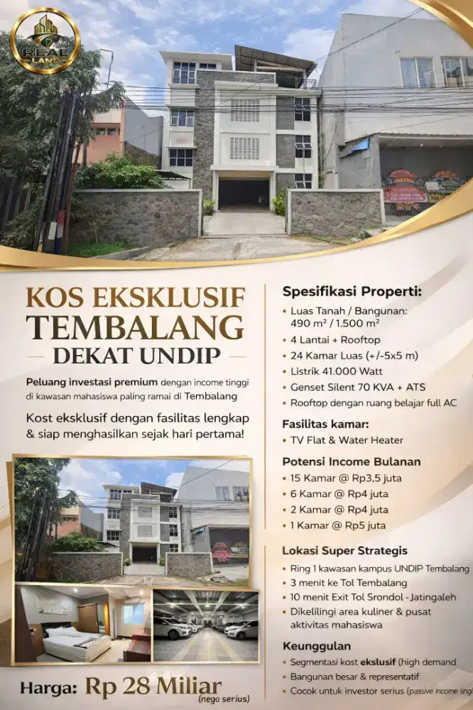 RUMAH KOS PREMIUM MEWAH DI UNDIP TEMBALANG SEMARANG