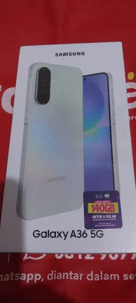 Samsung A36 5G. 12/256 New SeGeL Dus belum buka samasekali Grs Resmi.