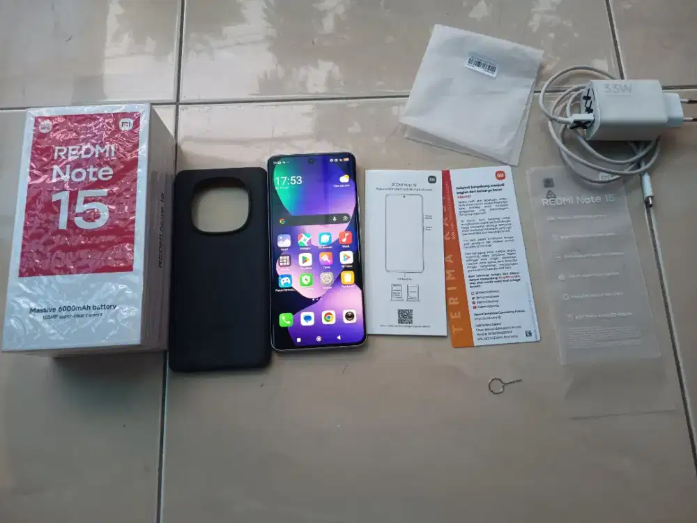 Xiaomi Redmi Note 15 4G NFC RAM 8/128GB Lengkap ORI dari baru Like New