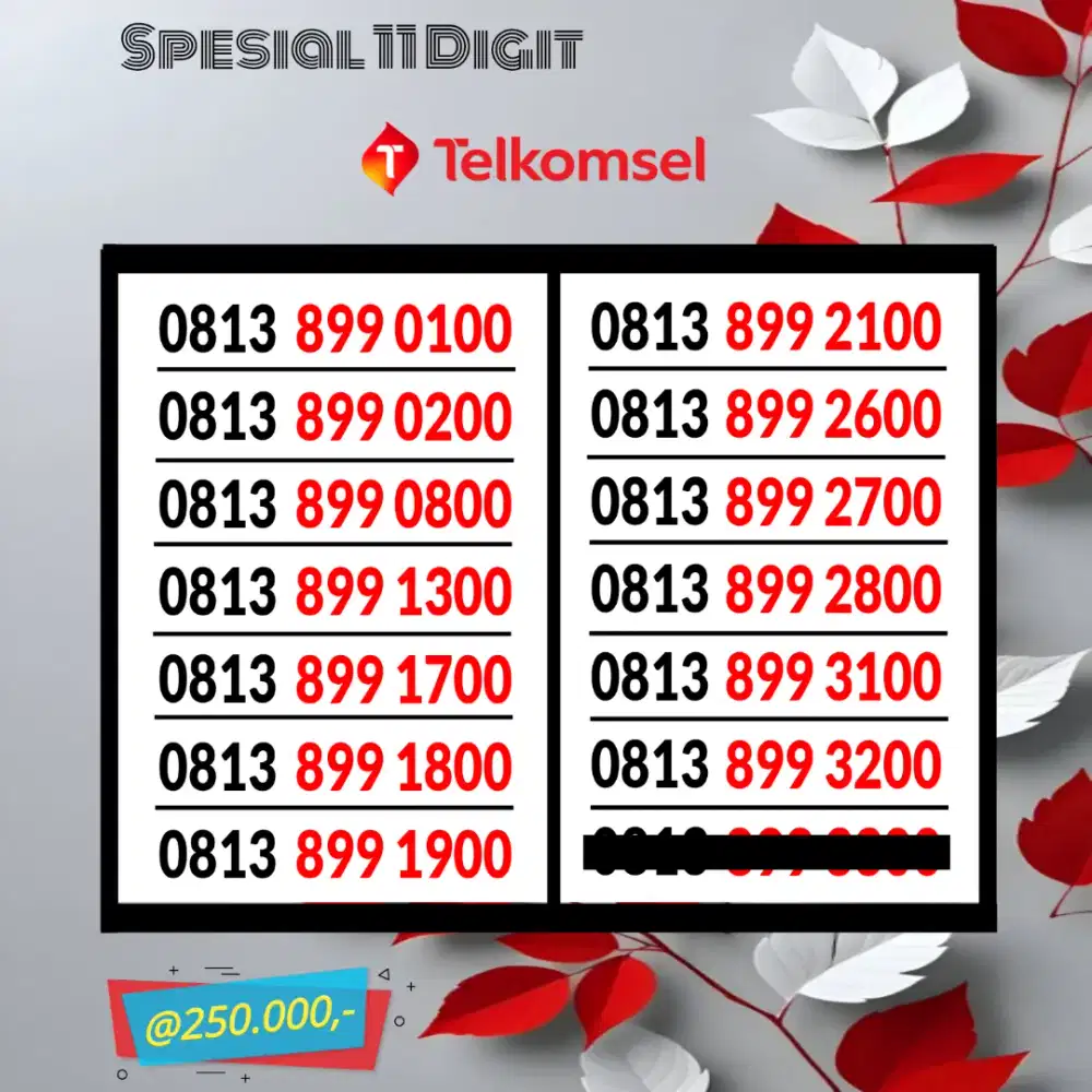 SIMPATI 11 Digit Nomor Cantik Telkomsel 4G/5G Reguler