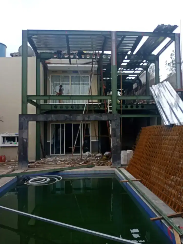 konstruksi baja wf baja ringan plafon