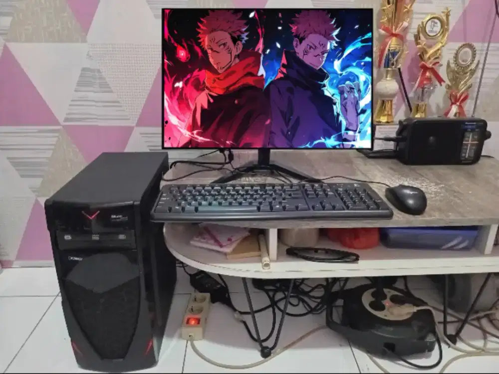 PC GAMING FULSET + LCD + RAM 8 GB + VGA 1 GB + HD 500 GB + GAMES APP