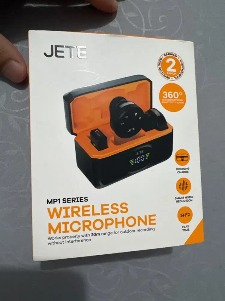 JETE MP1 Wireless Microphone 2.4GHz Dual Mic Like New
