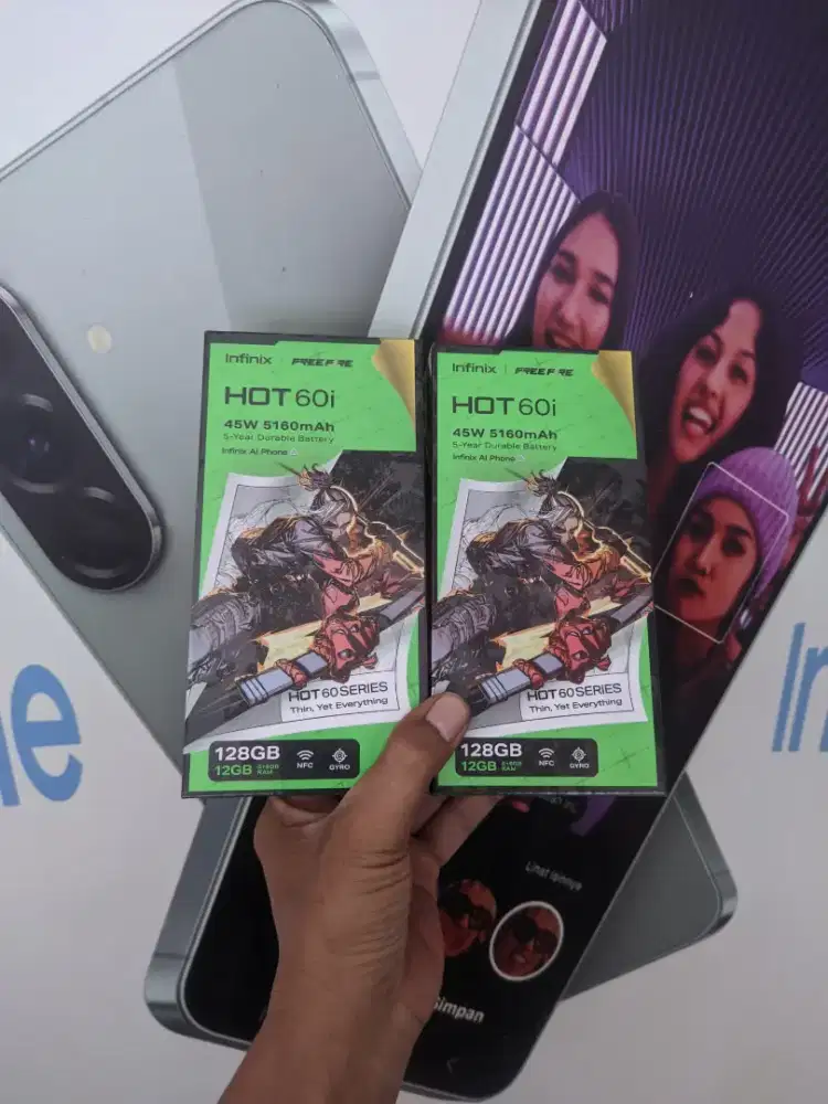 Fast respon WA Infinix Hot 60i NFC 6+6/128 Garansi resmi 1thn