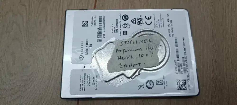 Hardisk 1000gb 1tb 1 tera sentinel 100% SATA 2.5 Untuk laptop dll