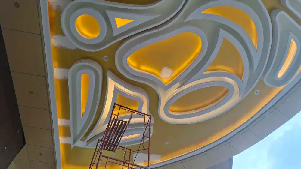 Tukang plafon gypsumPasang Plafon gypsum plus bahan