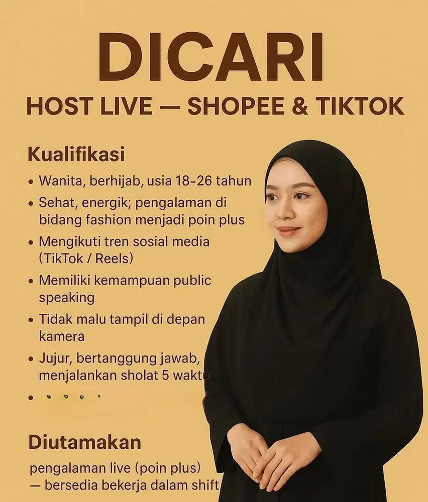 host live berpengalaman