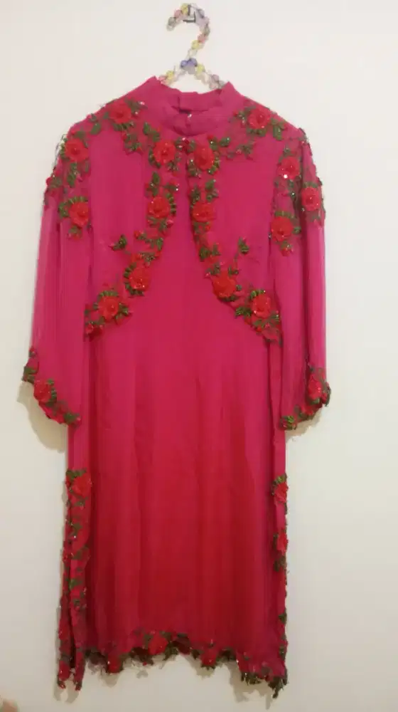 Baju atasan tunik bordir full furing