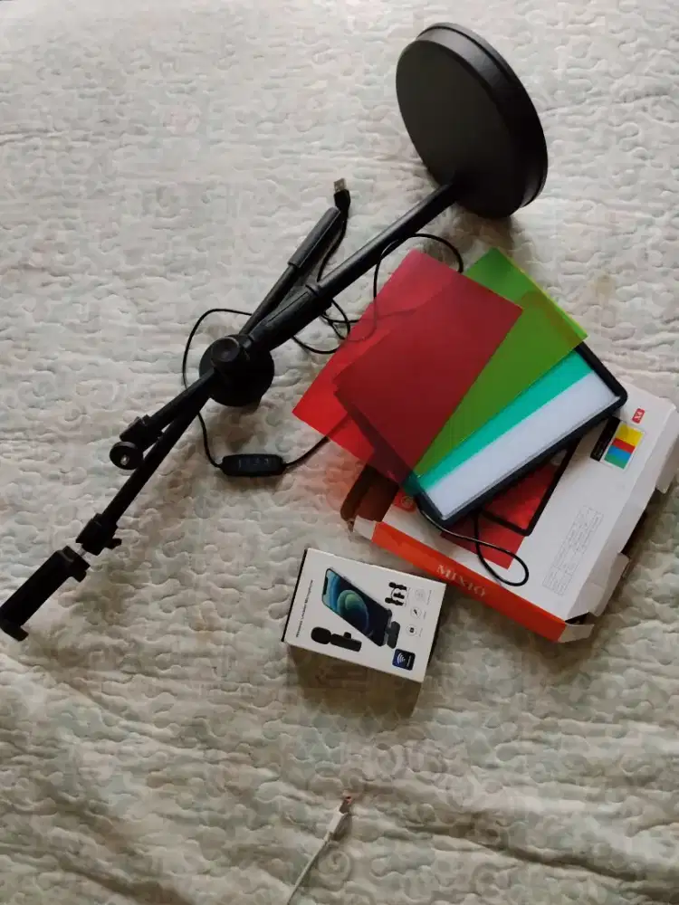 Jual Stand untuk lampu dan HP, lampu mixio, micwireless