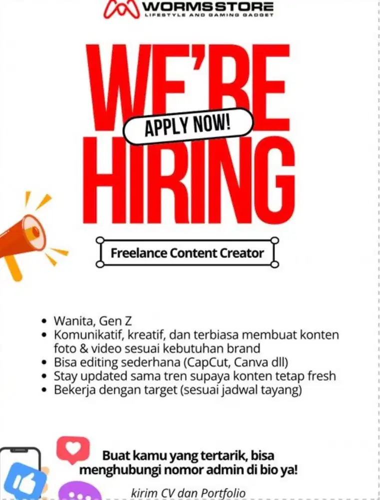 Dicari Content Creator