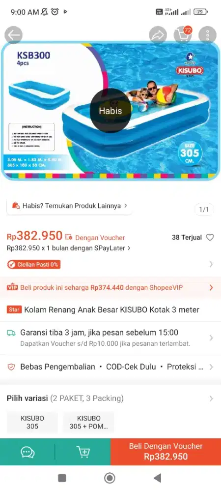 Kolam renang anak 3m