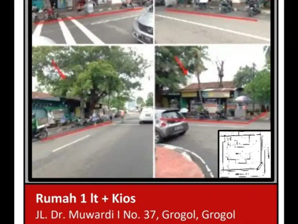 Di Jual Rumah + Kios Aset Bank di Jl. Dr. Muwardi I Grogol, Grogol Petamburan, Jakarta Barat