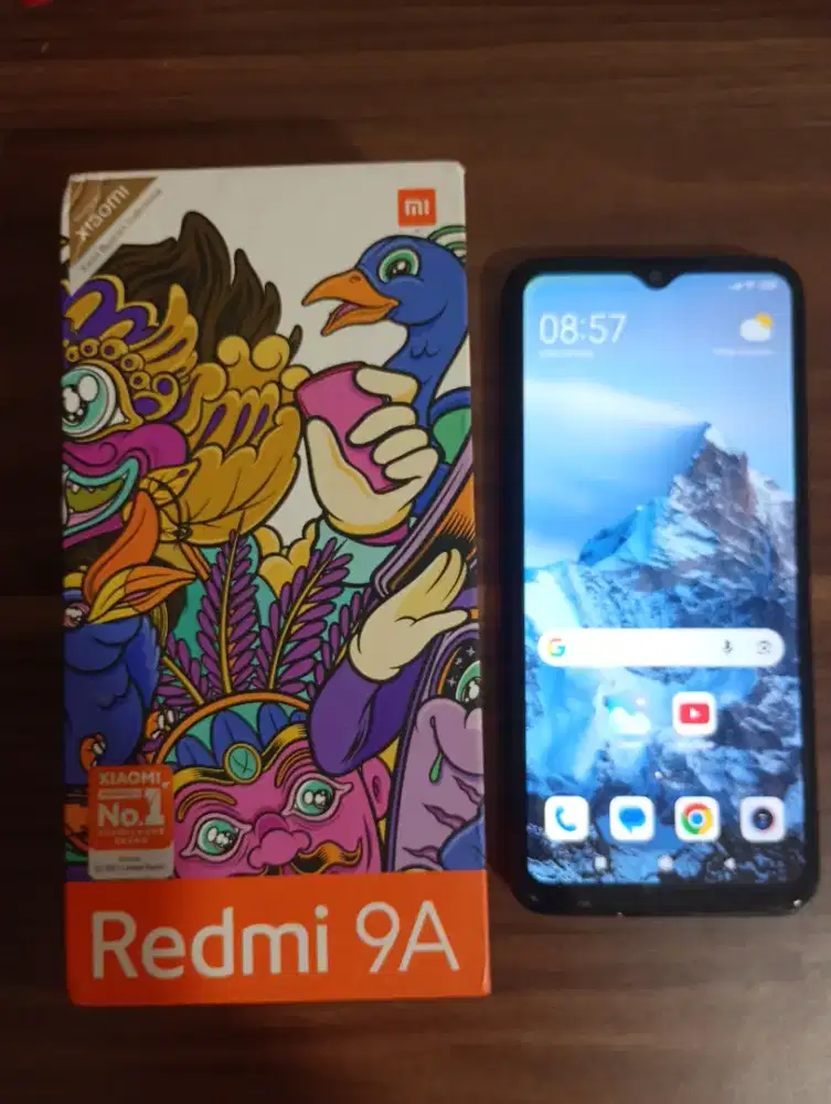Dijual Handphone Redmi 9A 2/32GB Fullset Kondisi minus