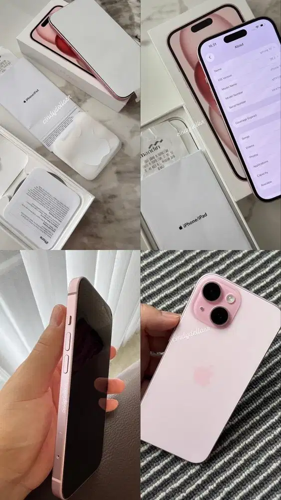 Jual iphone 15 basic pink 128gb ex ibox