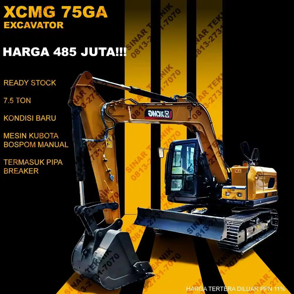 Excavator XCMG 75 GA BARU!!