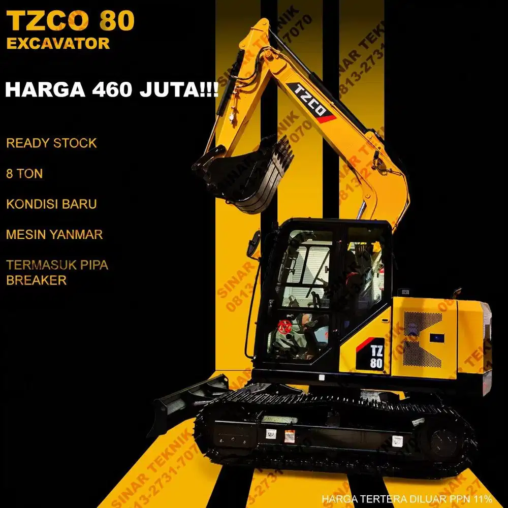 TZCO 8 ton excavator unit ready BARU