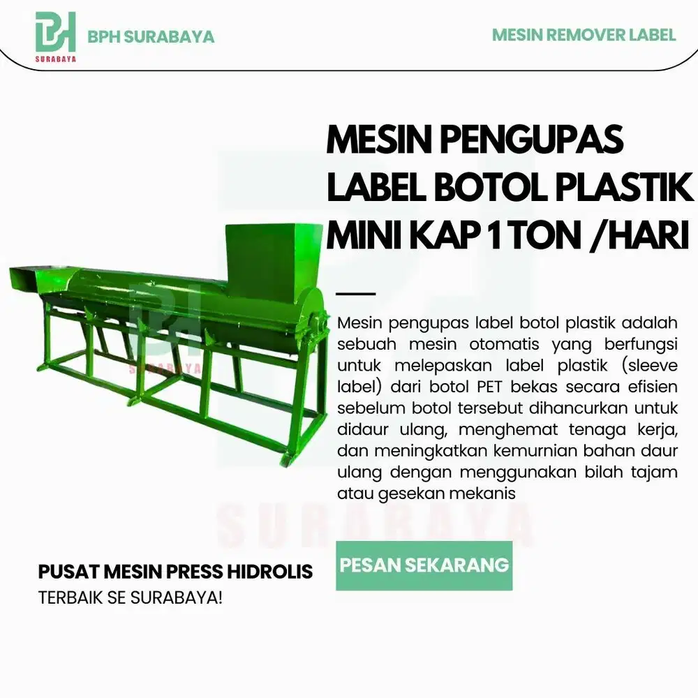 Mesin Pengupas Label Botol Plastik berbagai botol plastik murah