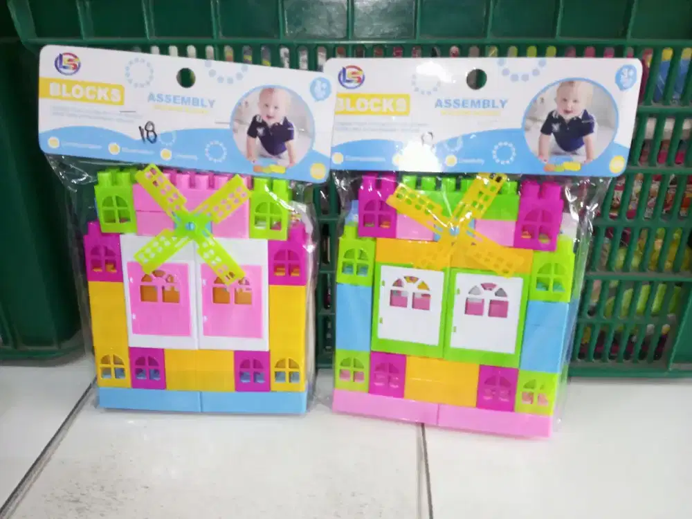 mainan anak block rumah