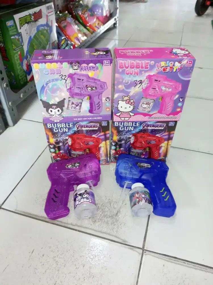 mainan anak bubble gum karakter baterai
