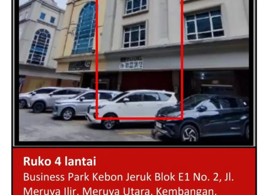 Dijual Ruko Aset Bank di Bussines Park Kebon Jeruk Meruya Jakarta Barat
