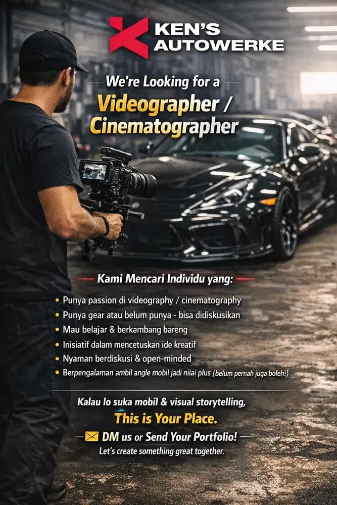 Lowongan kerja videography/cinematography