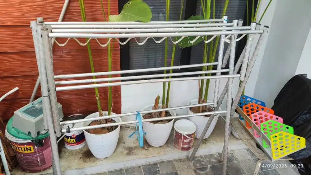 jemuran baju alumunium ukuran sedang