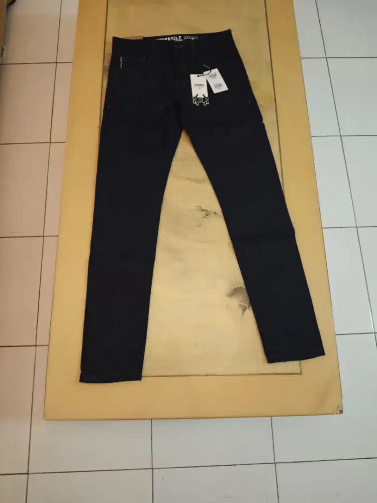 Celana Panjang Jeans Pria Cowo Spyderbilt Original Evo Denim Lab Biru