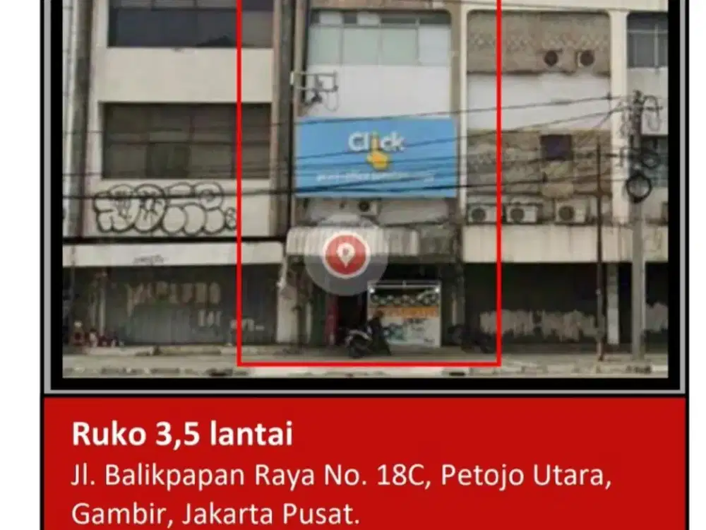 Di Jual Ruko 3, 5 Lantai di Jl. Balikpapan Raya Petojo Utara, Gambir, Jakarta Pusat.