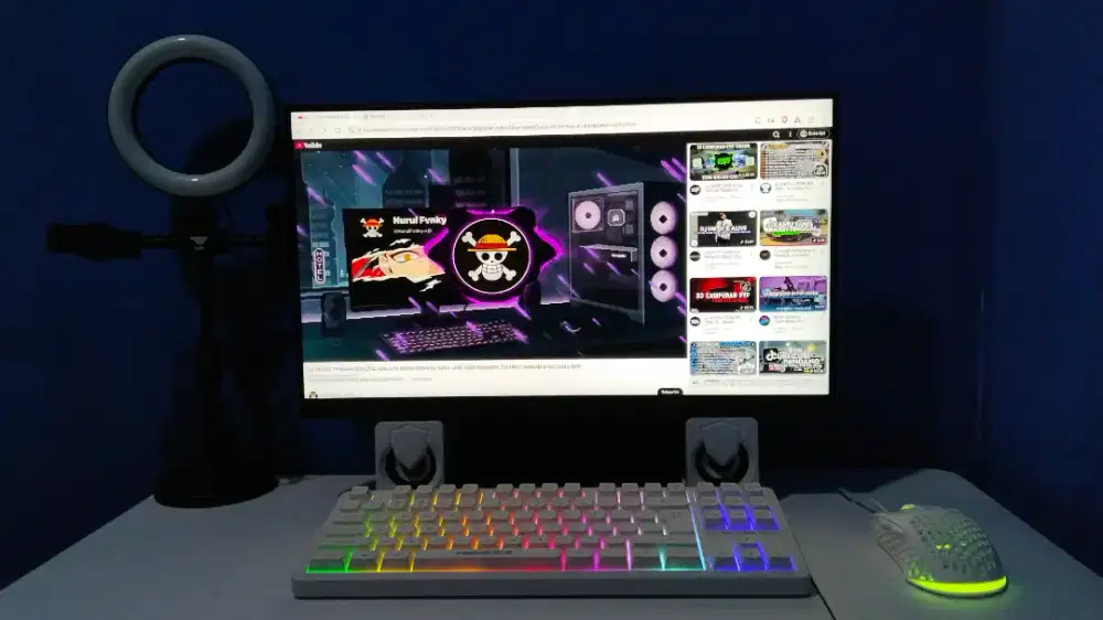 Monitor odm dengan luas layar 21,5inc resolusi fhd 75hz