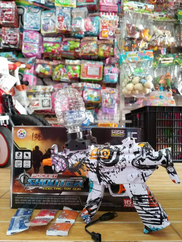 mainan anak pistol rockett shooting gun