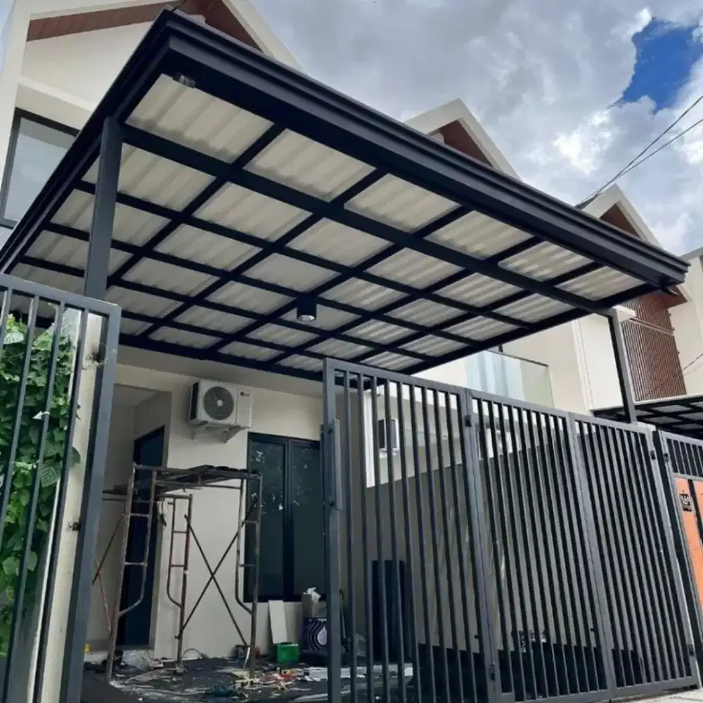 Kanopi garasi depan custom cordoba atap upvc alderon