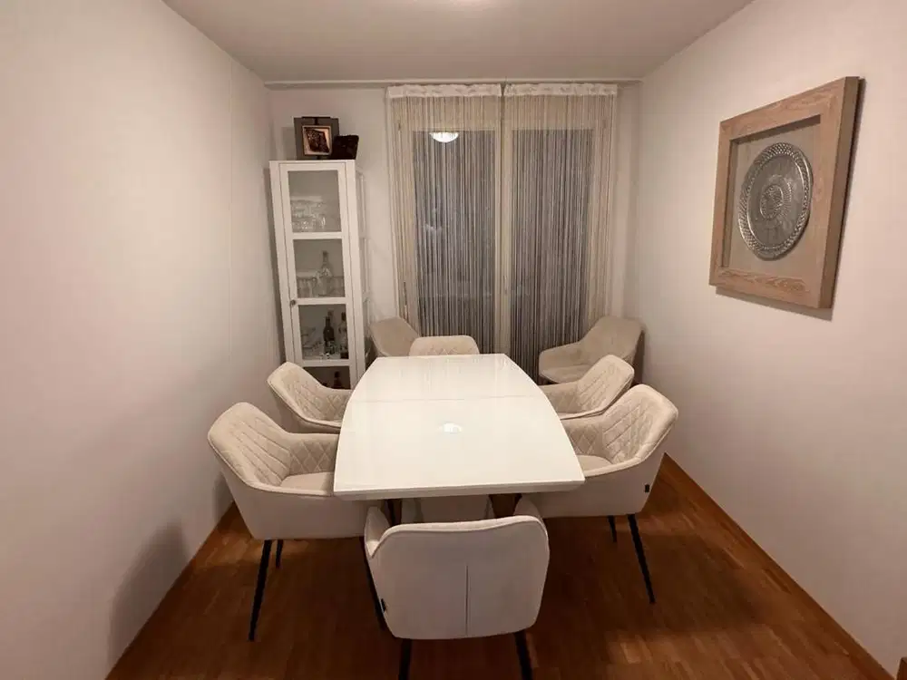 Novel ARMCHAIR in iron woven fabric Black, Beige 56/82.5/61.5 cm