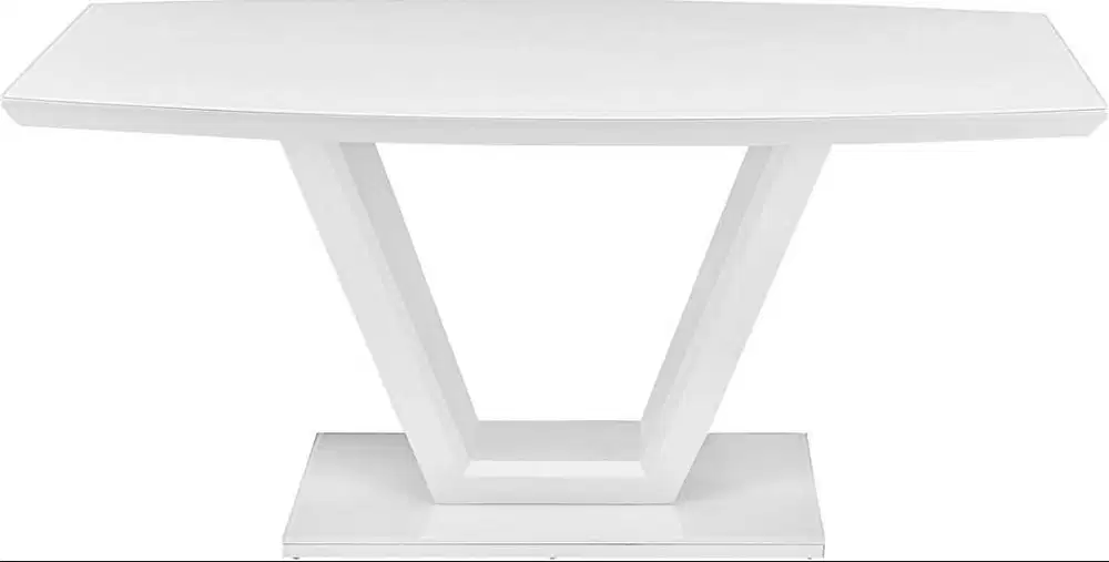 Carryhome DINING TABLE 160-210/90/76 cm glass, wood-based white high
