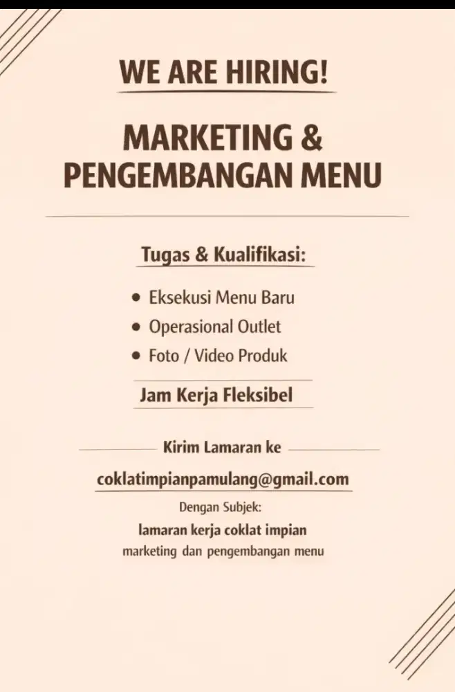 Marketing dan Pengembangan Menu