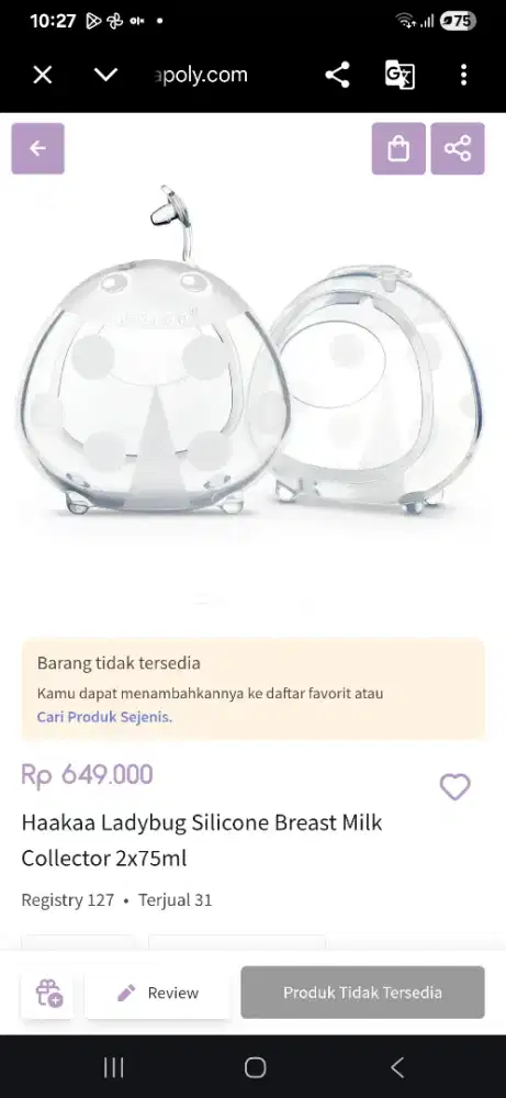 Lady Bug Haakaa Silicone