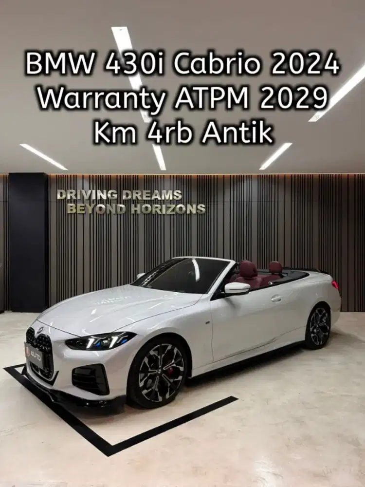 BMW 430i Convertible AT 2024 Putih Cabriolet id-8.5 Km4rb