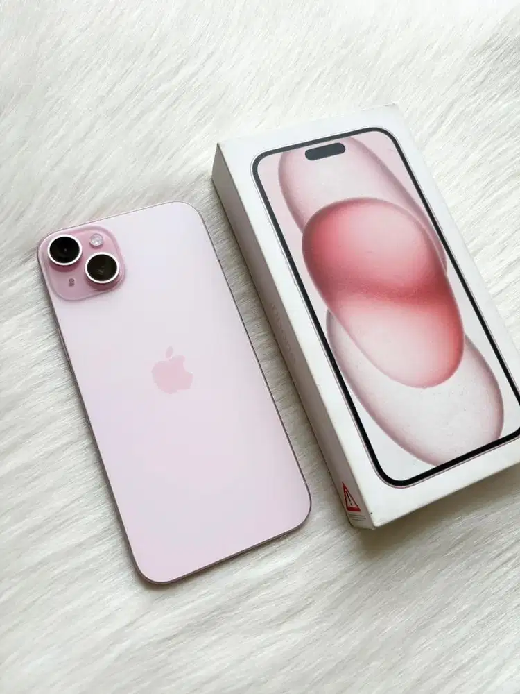 Iphone 15 plus 128gb pink, resmi iBox (like new)