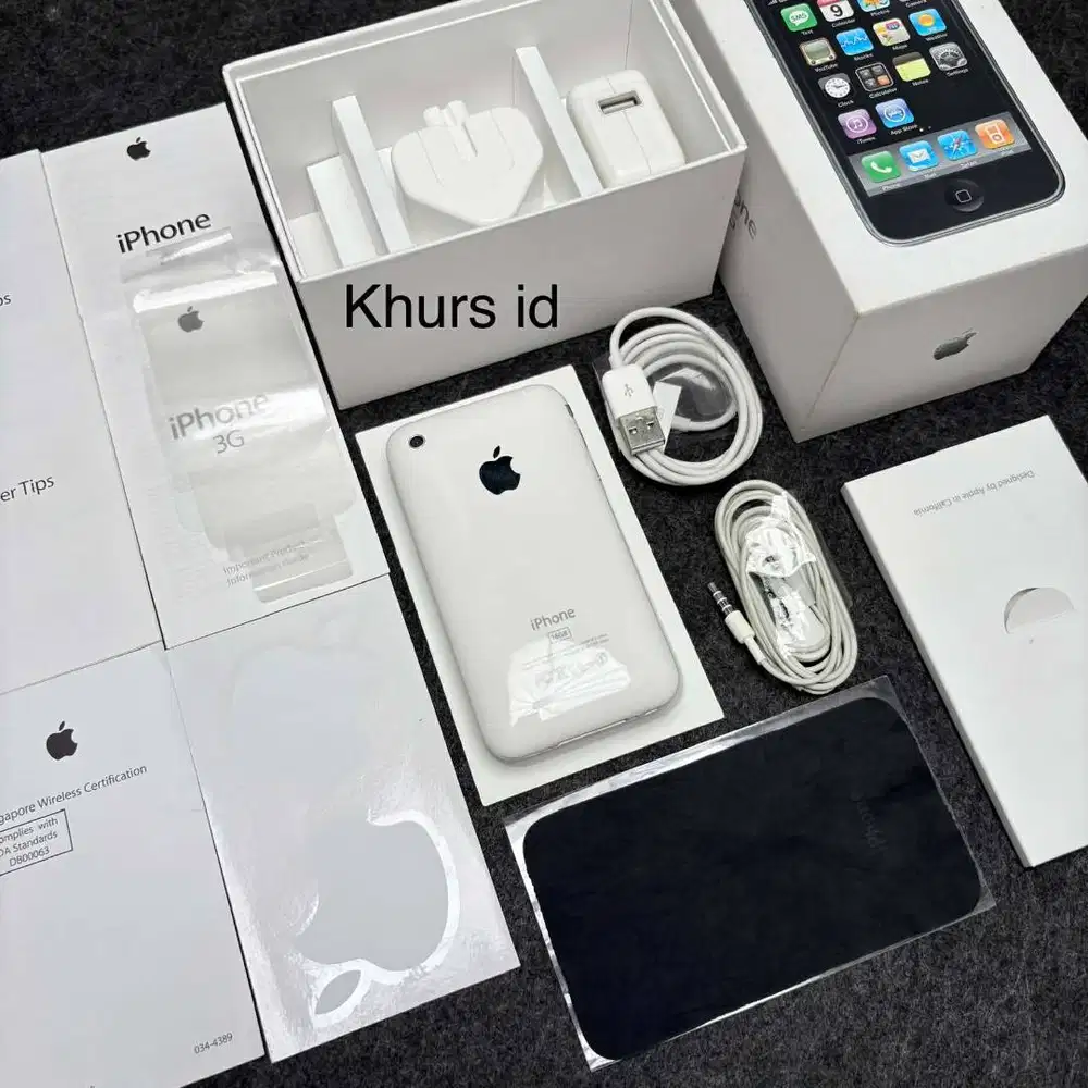 iphone 3g white 16gb lengkap - rare apple collection