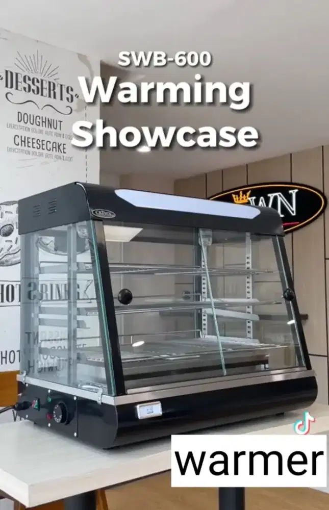 Showcase Food Warmer Crown Warming Etalase Display Penghangat SWB600