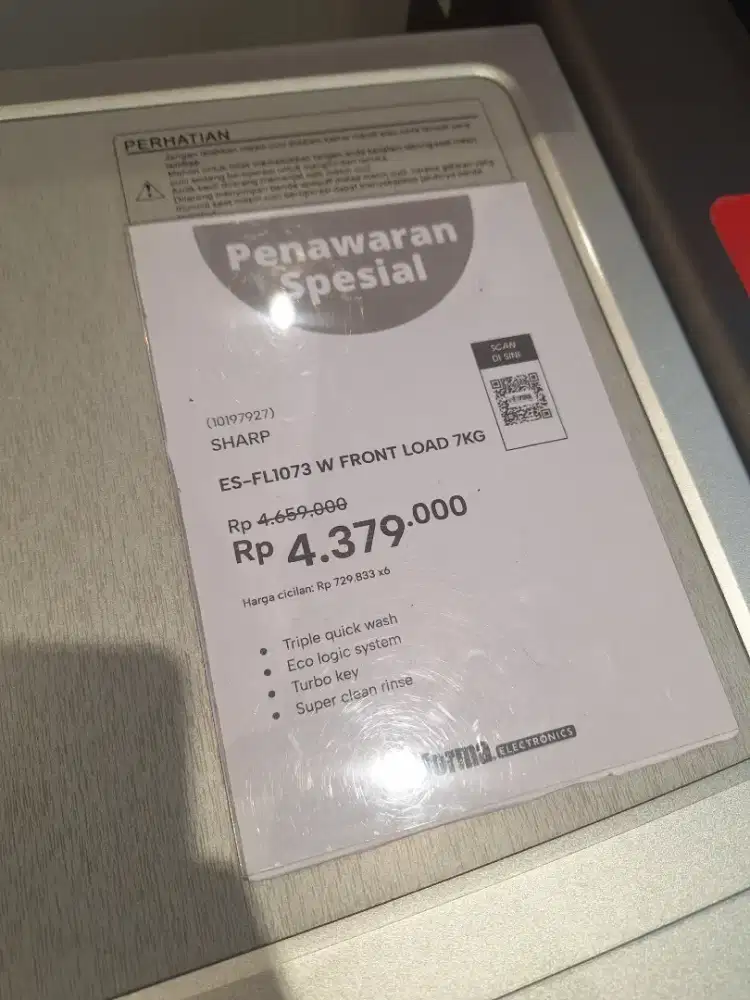 Mesin Cuci Sharp Front Load 7kg