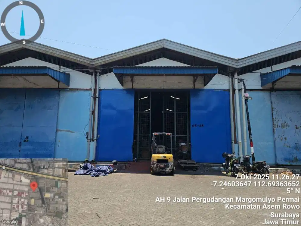 Pergudangan Margomulyo Permai Blok AE ,Lt.480m,HGB