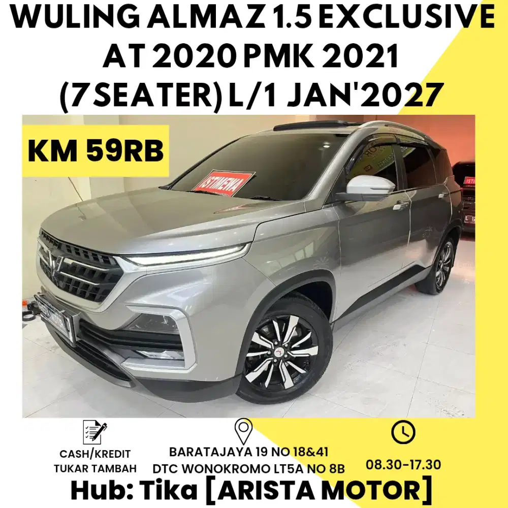 Wuling Almaz 1.5 Exclusive AT Pmk 2021 (7 Seater) Sunroof