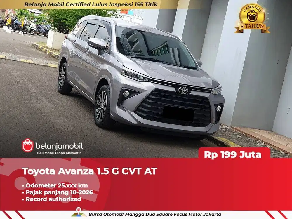 [ GARANSI 5TH ] Toyota Avanza 1.5 G CVT AT 2023 2024