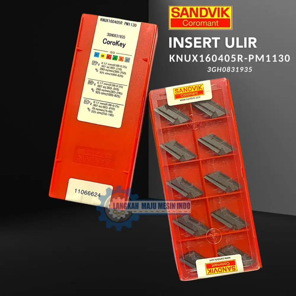 Insert Drat Sandvik KNUX160405R-PM1130 / Pisau Drat Ulir Luar Dalam