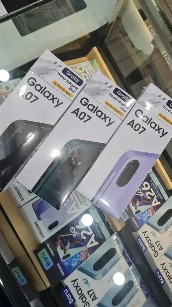 GALAXY A07 4/128 FREE ADAPTER 25W + TEMPERED GLASS + CLEAR CASE‼️