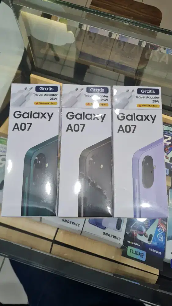 GALAXY A07 6/128 FREE ADAPTER 25W + TEMPERED GLASS + CLEAR CASE‼️