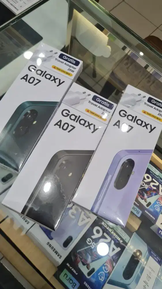 GALAXY A07 8/256 FREE ADAPTER 25W + TEMPERED GLASS + CLEAR CASE‼️