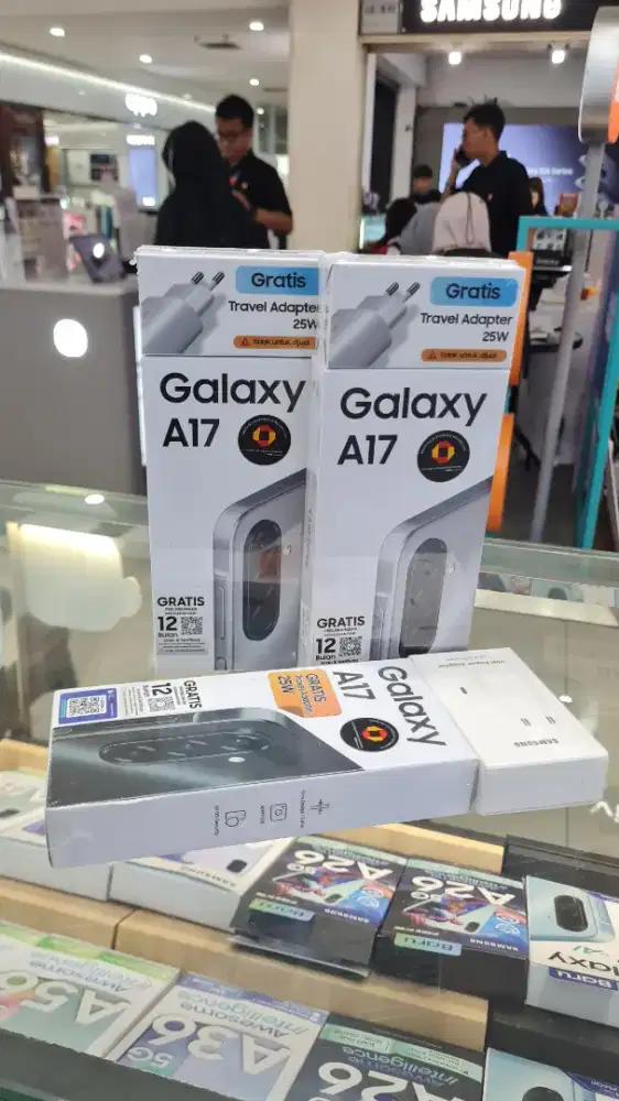 GALAXY A17 8/128 FREE 25W + TEMPERED GLASS + CLEAR CASE‼️
