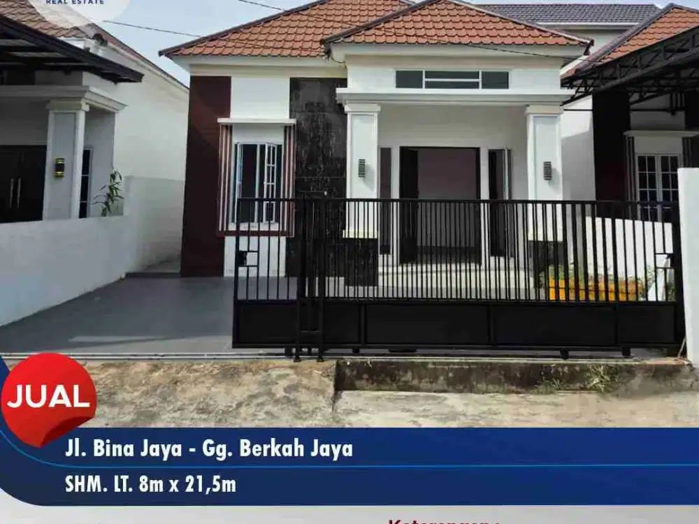 Dijual 1 unit rumah type 100+ siap pakai Jl. Binajaya Gg. Berkah Jaya